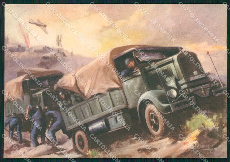 Militari CXXIII Autogruppo Pesante Vardaro FG cartolina XF4154 – fronte