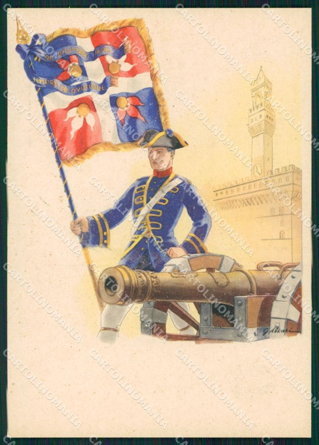 Militari Associazione Artiglieri D'Italia Firenze Abkasi FG cartolina XF4158 – fronte