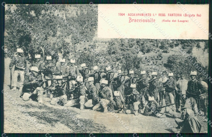 Militari Schio Vicenza Bracciovalle I° Reggimento Fanteria cartolina XF4180 – fronte