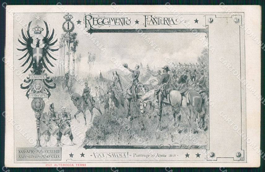 Militari Reggimentali I° Reggimento Fanteria Alterocca 2521 cartolina XF4183 – fronte