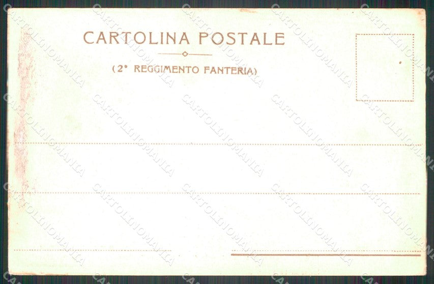 Militari Reggimentali II° Reggimento Fanteria ABRASA cartolina XF4193 – retro