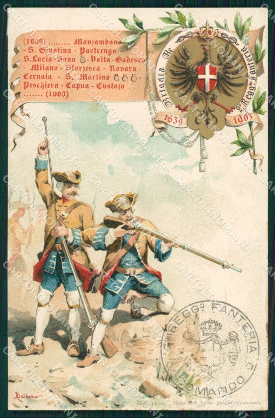 Militari Reggimentali II° Reggimento Fanteria cartolina XF4195 – fronte