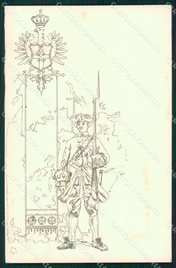 Militari Reggimentali II° Reggimento Fanteria cartolina XF4198 – fronte