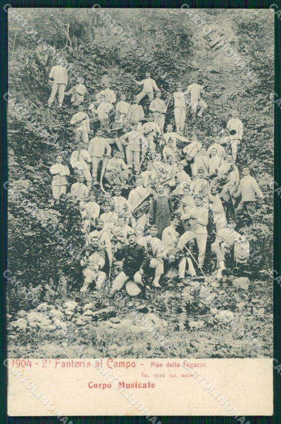 Militari II° Reggimento Fanteria Fugazze Corpo Musicale 1904 cartolina XF4200 – fronte