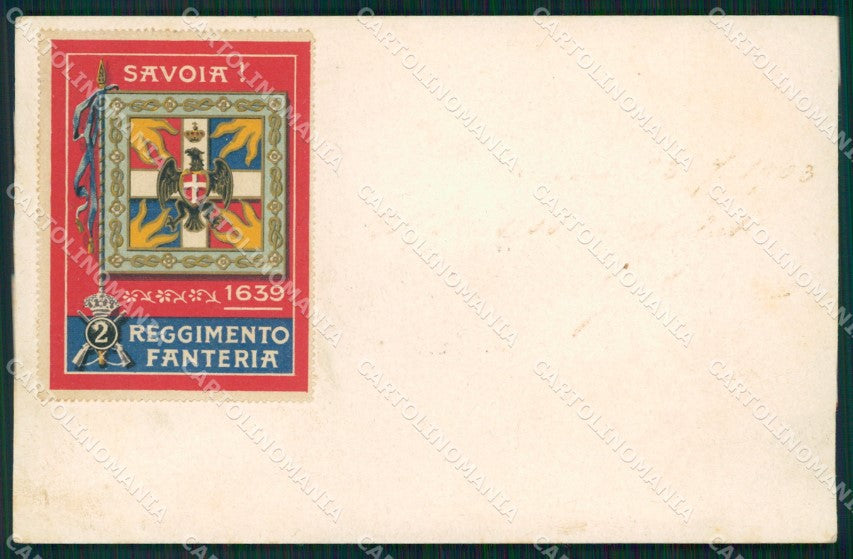 Militari Reggimentali II° Reggimento Fanteria cartolina XF4201 – fronte