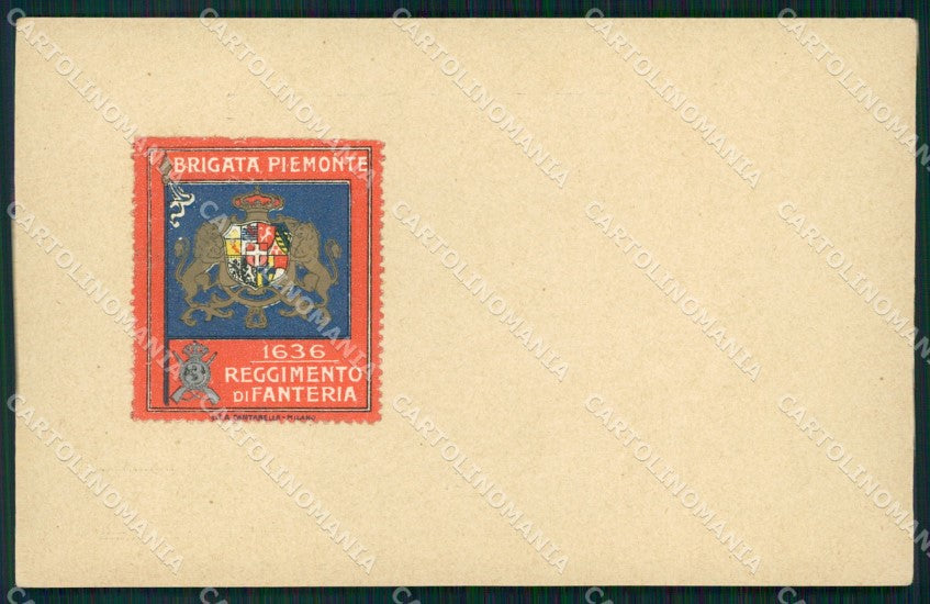 Militari Reggimentali III° Reggimento Fanteria Brigata Piemonte cartolina XF4202 – fronte