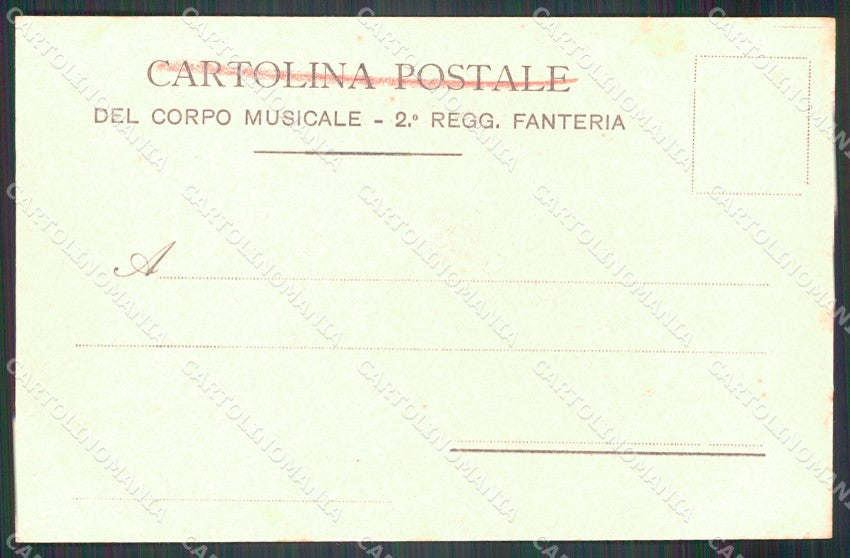 Militari Reggimentali II° Reggimento Fanteria Corpo Musicale cartolina XF4205 – retro