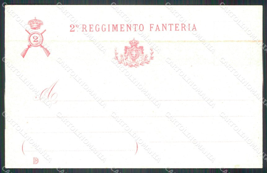 Militari II° Reggimento Fanteria Programma Musicale cartolina XF4206 – retro