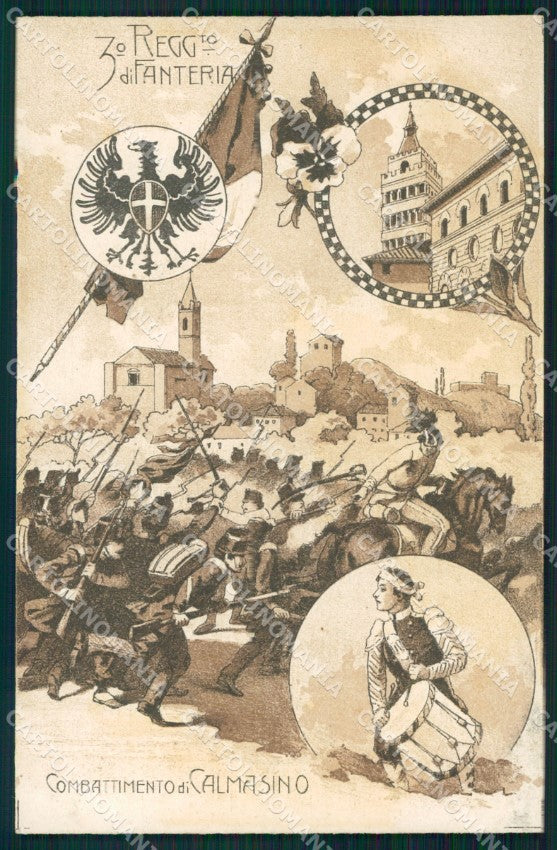 Militari Reggimentali III° Reggimento Fanteria Piemonte Pistoia cartolina XF4207 – fronte