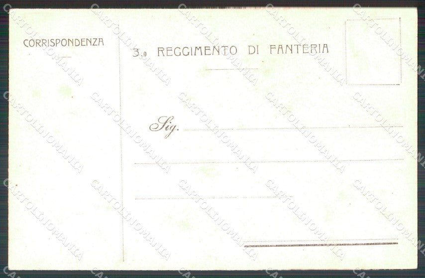Militari Reggimentali III° Reggimento Fanteria Piemonte Pistoia cartolina XF4208 – retro
