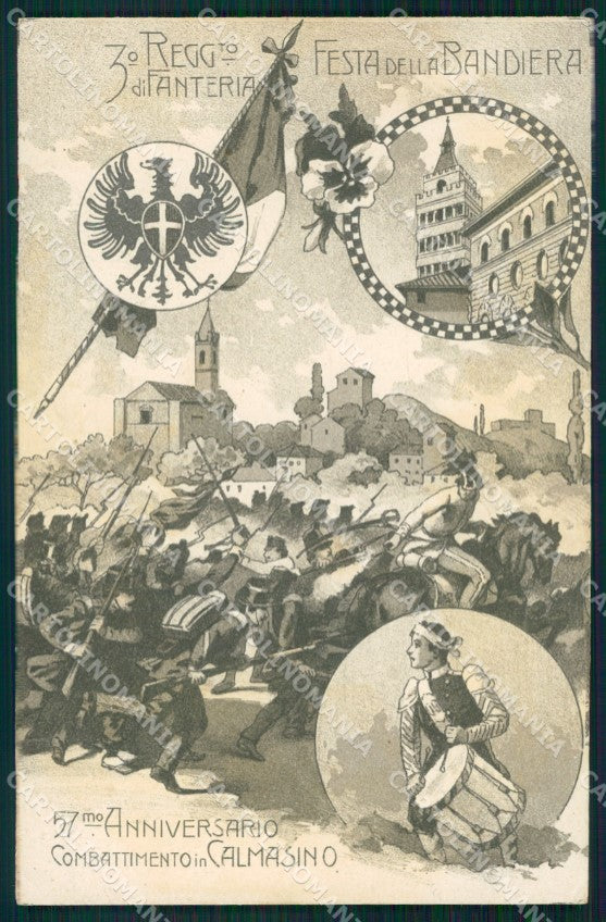 Militari Reggimentali III° Reggimento Fanteria Piemonte Pistoia cartolina XF4209 – fronte
