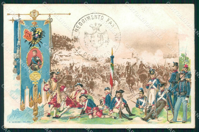 Militari Reggimentali III° Reggimento Fanteria Cenni cartolina XF4217 – fronte