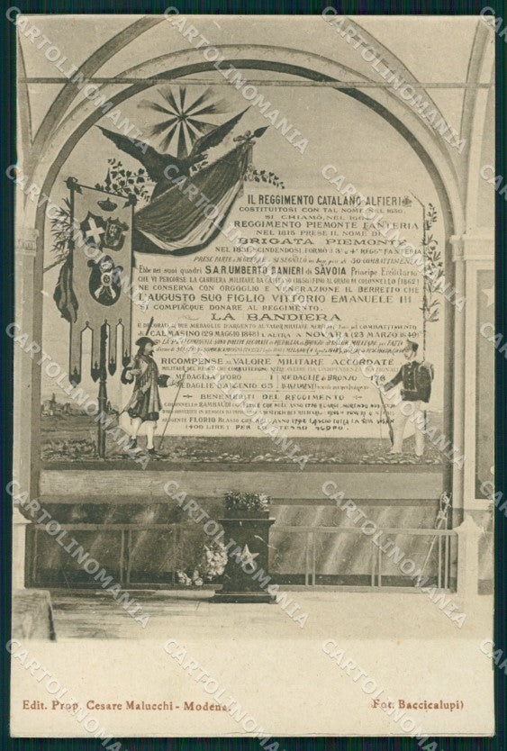 Militari Reggimentali III° Reggimento Fanteria Brigata Piemonte cartolina XF4224 – fronte