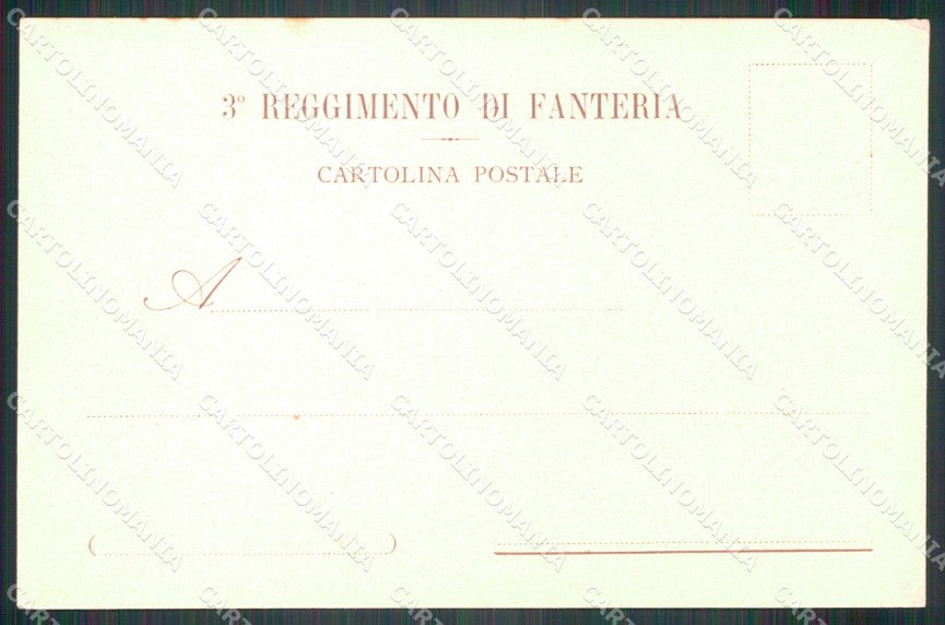 Militari Reggimentali III° Reggimento Fanteria Brigata Piemonte cartolina XF4226 – retro