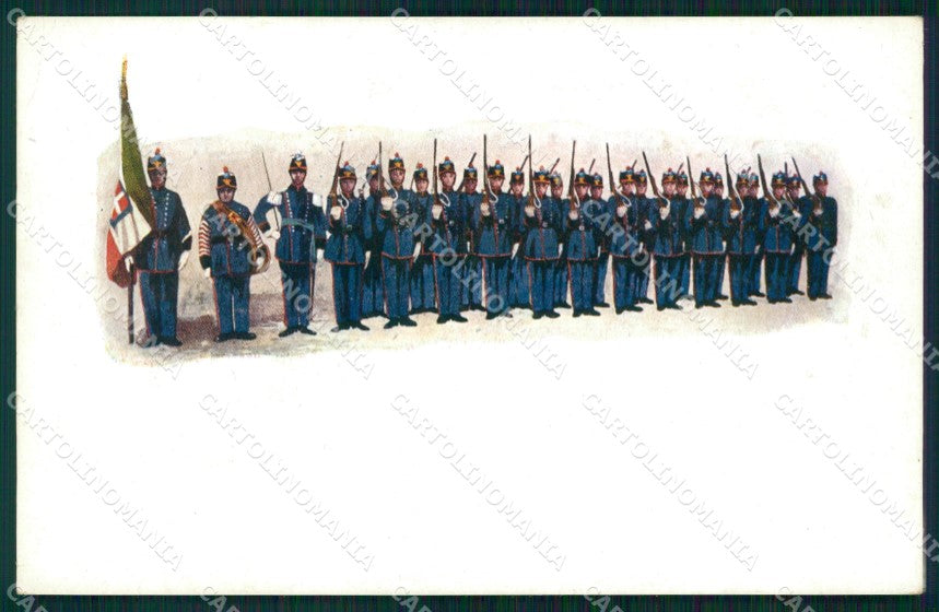 Militari Reggimentali I° II° Reggimento Fanteria Brigata Re cartolina XF4227 – fronte