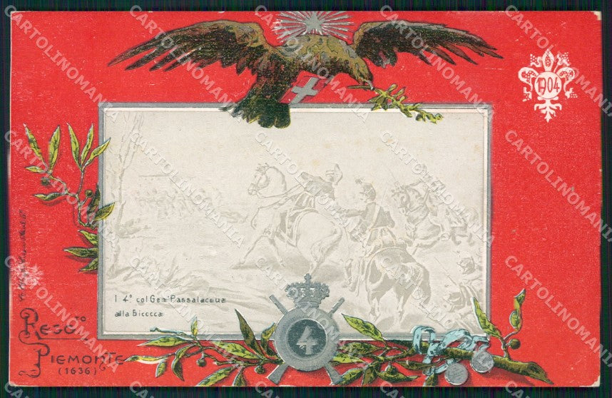 Militari Reggimentali IV° Reggimento Fanteria Piemonte cartolina XF4242 – fronte