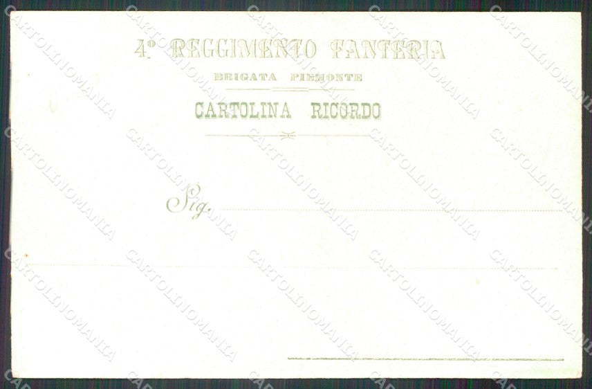 Militari IV° Reggimento Fanteria Concerto Arezzo Romena Stia cartolina XF4248 – retro