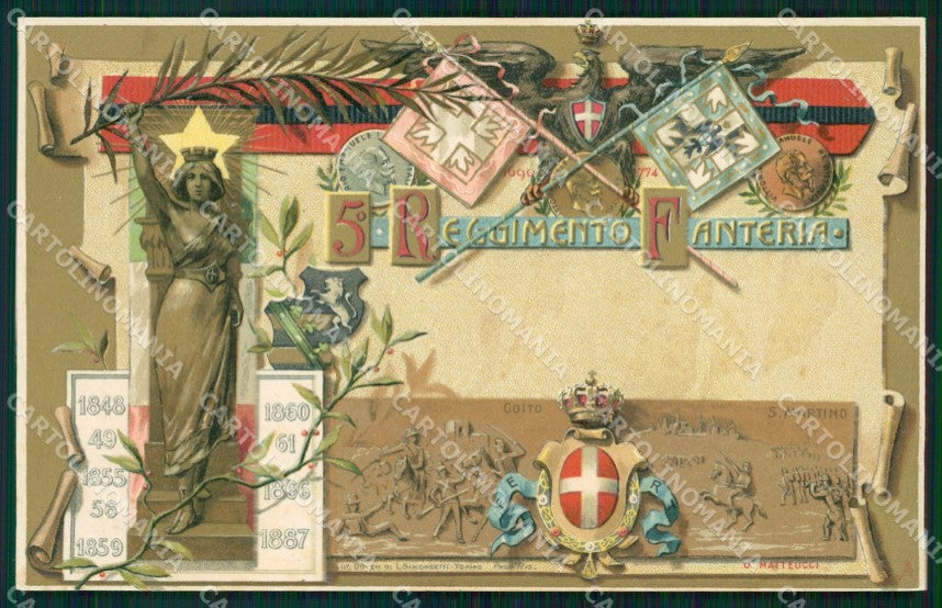 Militari V° Reggimento Fanteria Aosta Programma Musicale cartolina XF4265 – fronte