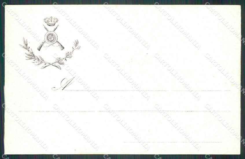 Militari Reggimentali V° Reggimento Fanteria Aosta cartolina XF4267 – retro