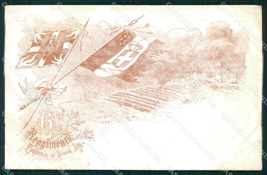 Militari Reggimentali VI° Reggimento Fanteria cartolina XF4272 – fronte