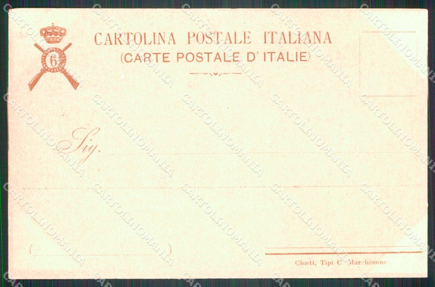 Militari Reggimentali VI° Reggimento Fanteria cartolina XF4272 – retro