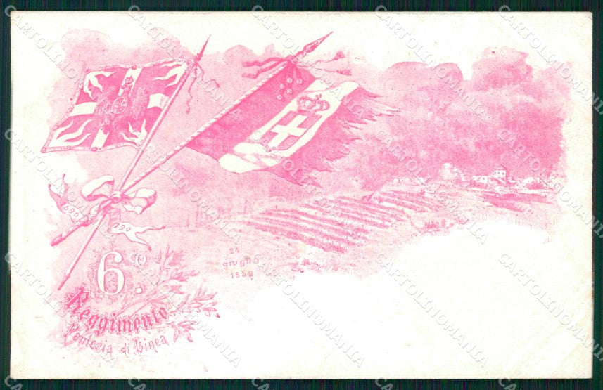 Militari Reggimentali VI° Reggimento Fanteria cartolina XF4273 – fronte