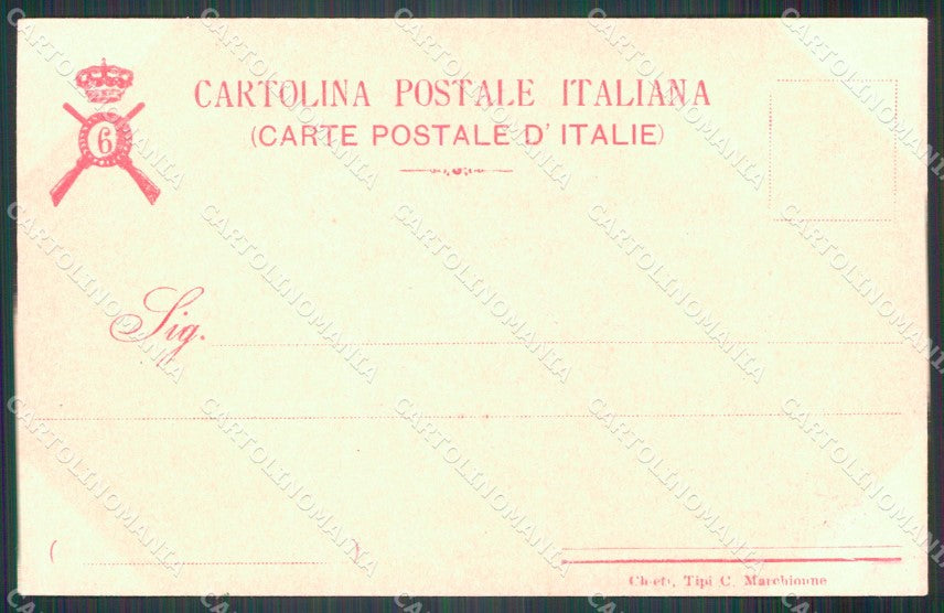 Militari Reggimentali VI° Reggimento Fanteria cartolina XF4273 – retro