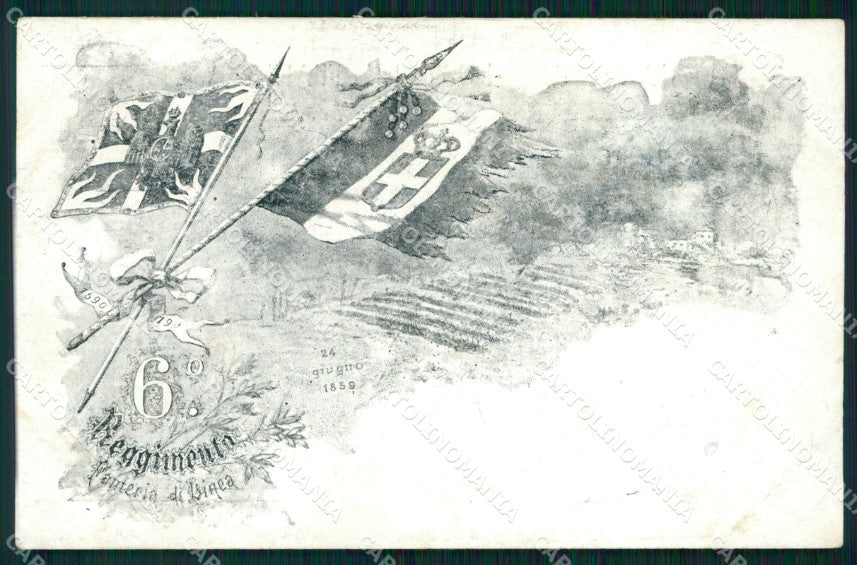 Militari Reggimentali VI° Reggimento Fanteria cartolina XF4275 – fronte