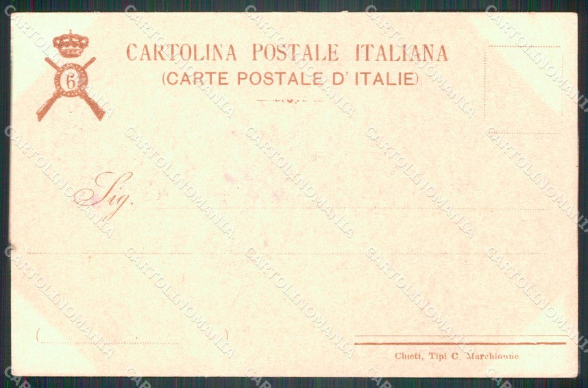Militari Reggimentali VI° Reggimento Fanteria cartolina XF4275 – retro