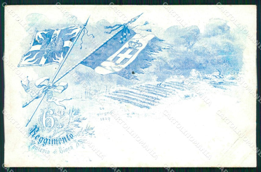 Militari Reggimentali VI° Reggimento Fanteria cartolina XF4276 – fronte