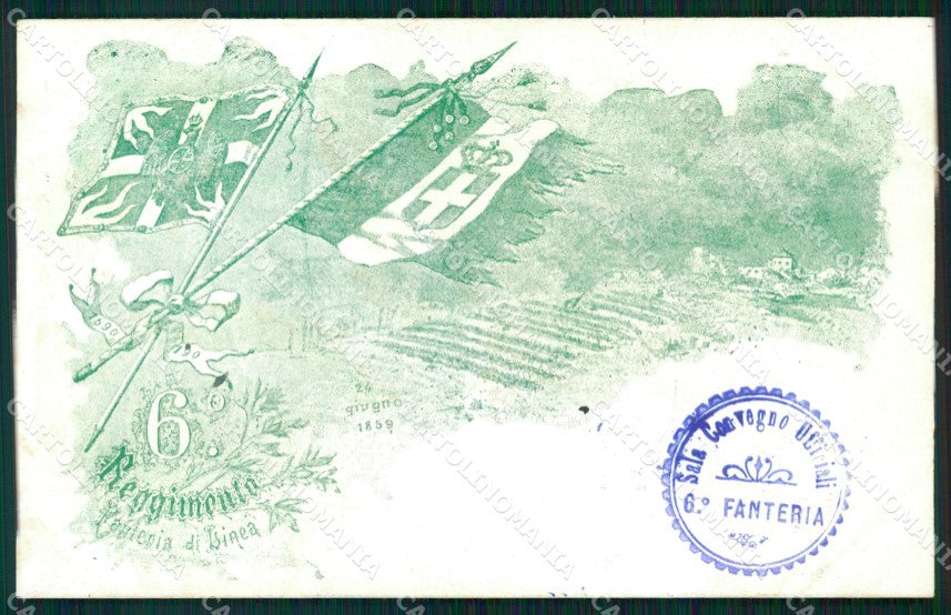 Militari Reggimentali VI° Reggimento Fanteria cartolina XF4277 – fronte