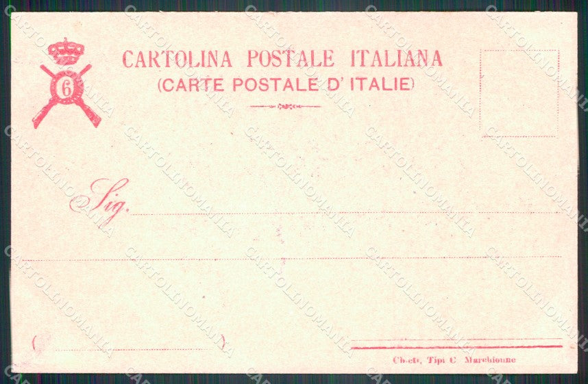 Militari Reggimentali VI° Reggimento Fanteria cartolina XF4279 – retro