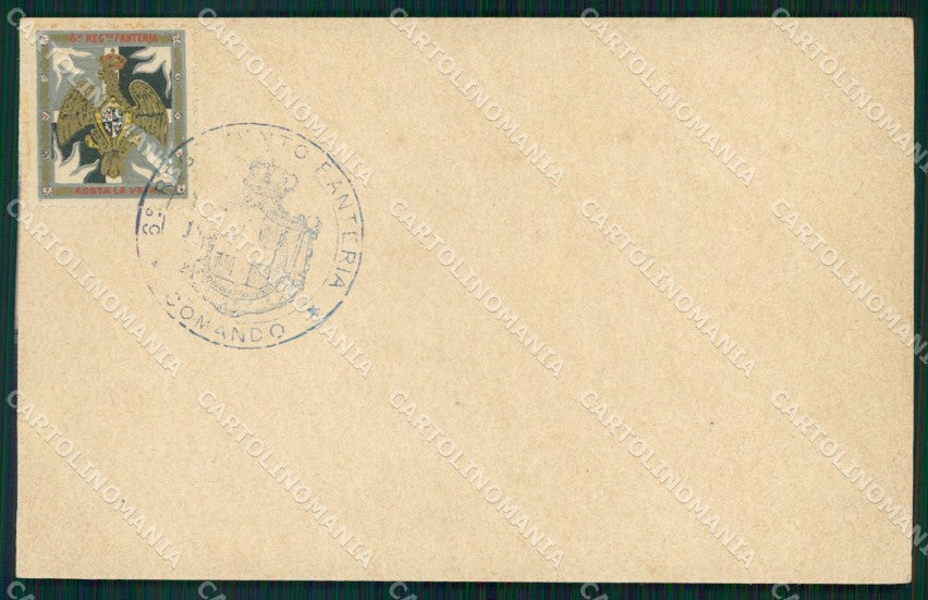 Militari Reggimentali VI° Reggimento Fanteria cartolina XF4289 – fronte