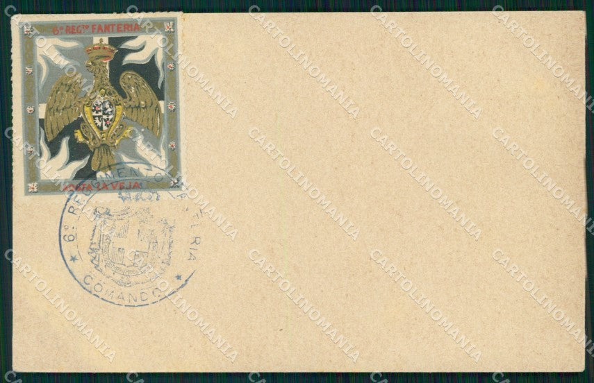 Militari Reggimentali VI° Reggimento Fanteria cartolina XF4290 – fronte