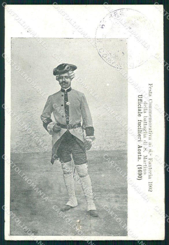 Militari VI° Reggimento Fanteria Festa Commemorativa 1902 cartolina XF4293 – fronte
