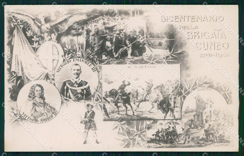 Militari VIII° Reggimento Fanteria Bicentenario Brigata Cuneo cartolina XF4305 – fronte