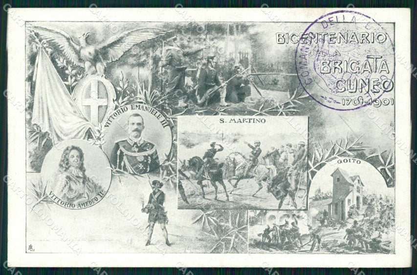 Militari VIII° Reggimento Fanteria Bicentenario Brigata Cuneo cartolina XF4306 – fronte