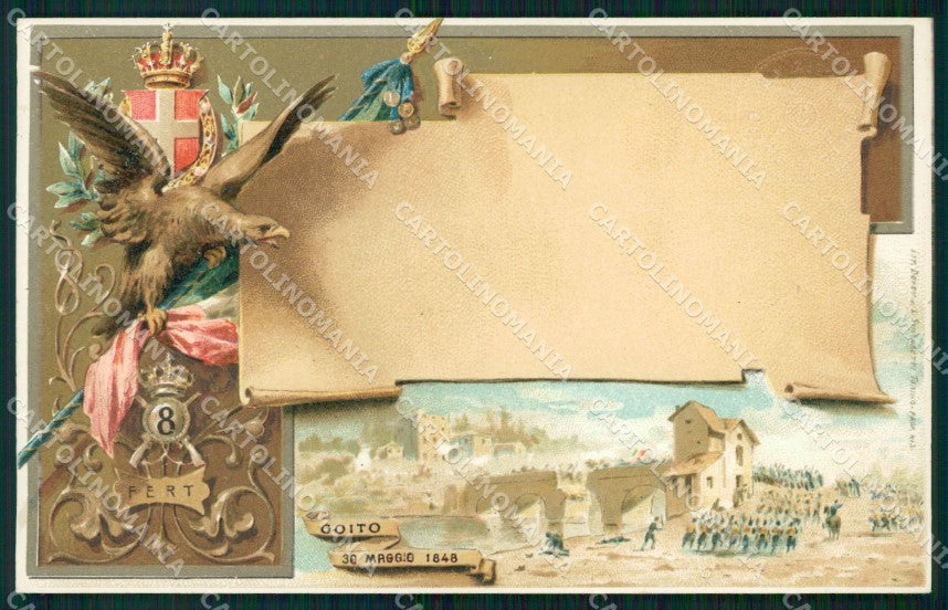 Militari Reggimentali VIII° Reggimento Fanteria Goito cartolina XF4308 – fronte