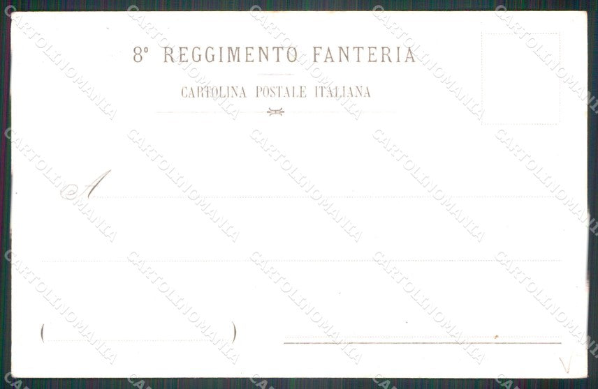 Militari Reggimentali VIII° Reggimento Fanteria Lucera cartolina XF4316 – retro