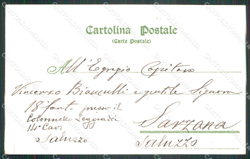 Militari IX° Reggimento Fanteria 1905 serie 974/1000 cartolina XF4333 – retro