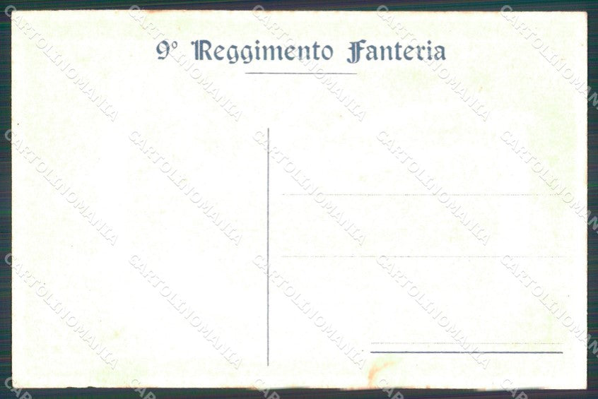 Militari Reggimentali IX° Reggimento Fanteria 1926 cartolina XF4342 – retro