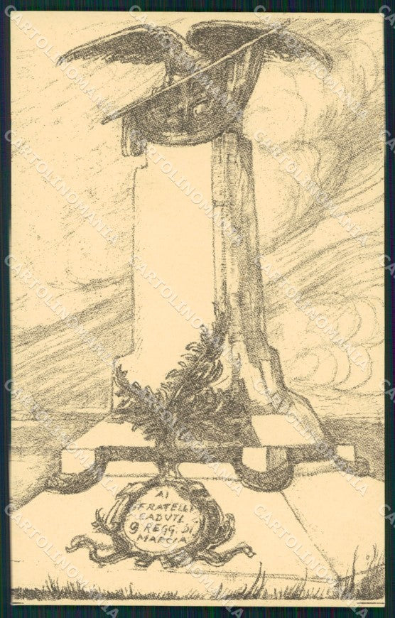 Militari IX° Reggimento Fanteria Zona di Guerra 1917 cartolina XF4343 – fronte