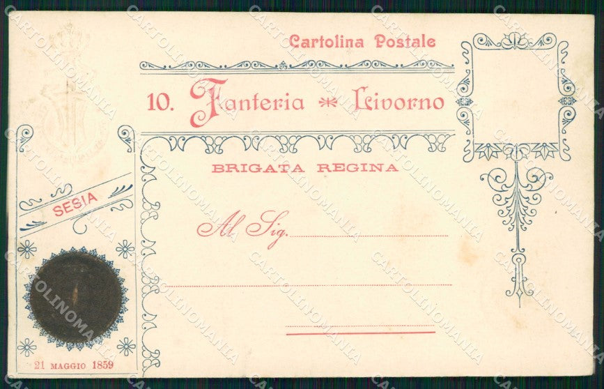 Militari X° Reggimento Fanteria Livorno Brigata Regina Sesia cartolina XF4354 – fronte