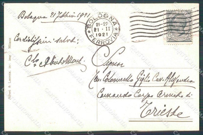 Militari Reggimentali X° Reggimento Fanteria 1921 cartolina XF4356 – retro