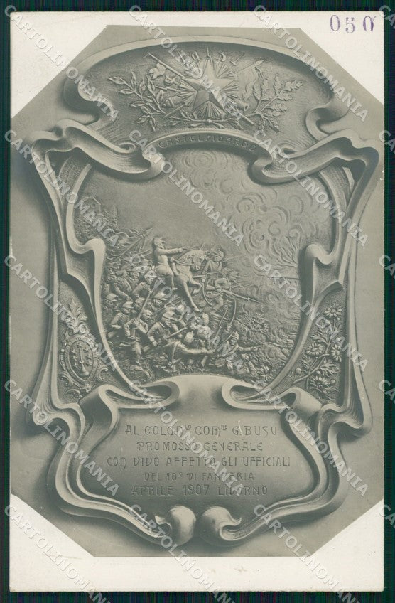 Militari Reggimentali X° Reggimento Fanteria Livorno Foto cartolina XF4365 – fronte