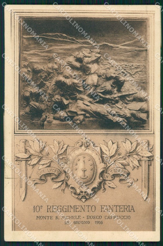 Militari Reggimentali X° Reggimento Fanteria 1925 cartolina XF4370 – fronte