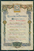 Militari Reggimentali X° Reggimento Fanteria SCOLLATA cartolina XF4371 – fronte
