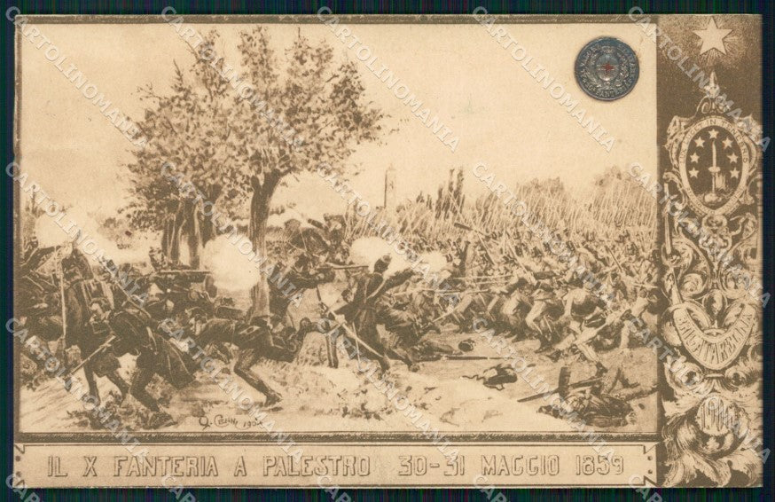 Militari Reggimentali X° Reggimento Fanteria Ricordi Storici cartolina XF4374 – fronte