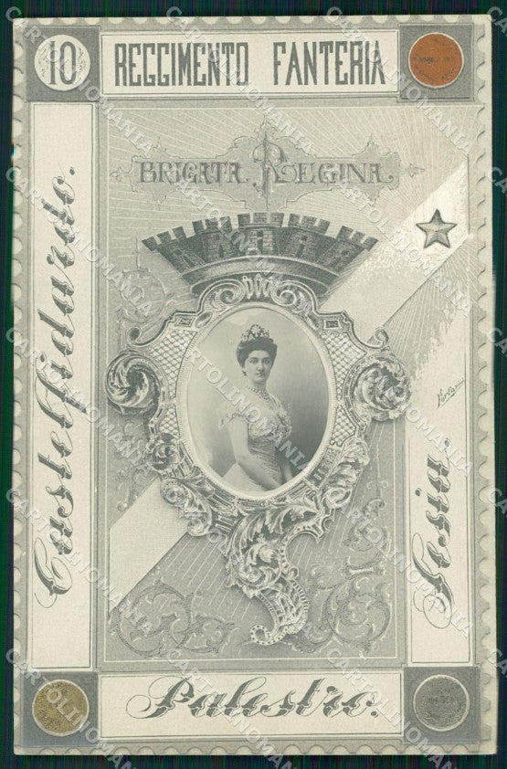 Militari X° Reggimento Fanteria Regina Elena Savoia Foto cartolina XF4376 – fronte