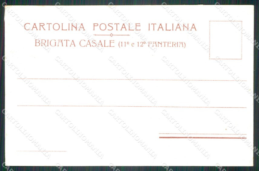 Militari 11º 12º Reggimento Fanteria Brigata Casale cartolina XF4385 – retro